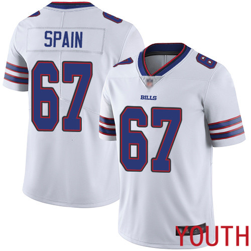 Youth Buffalo Bills #67 Quinton Spain White Vapor Untouchable Limited Player NFL Jersey